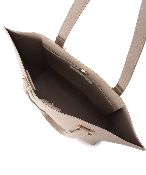 SHOO・LA・RUE（シューラルー）の「◆【セレモニー】フェイクレザーシンプルトート（トートバッグ・レディース・アイボリー/グレー/チャコールグレー/ブラック/ライトベージュ/ブラウン系その他・00）」の7枚目の写真