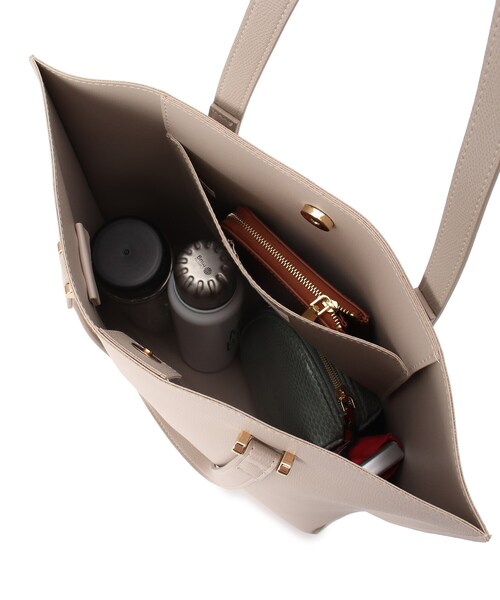 SHOO・LA・RUE（シューラルー）の「◆【セレモニー】フェイクレザーシンプルトート（トートバッグ・レディース・アイボリー/グレー/チャコールグレー/ブラック/ライトベージュ/ブラウン系その他・00）」の13枚目の写真