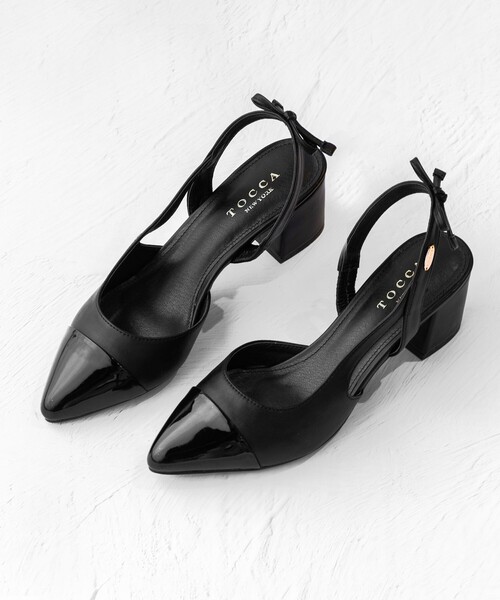 TOCCA(トッカ)の「COLOR BLOCK SLINGBACK SANDALS サンダル(サンダル・レディース・ブラック系/ベージュ系・38/36/37/35)」の11枚目の写真