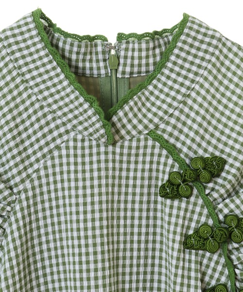 Candy Stripper（キャンディストリッパー）の「GINGHAM CHINA ワンピース（ワンピース・レディース・ブラック/レッド/グリーン・2）」の15枚目の写真