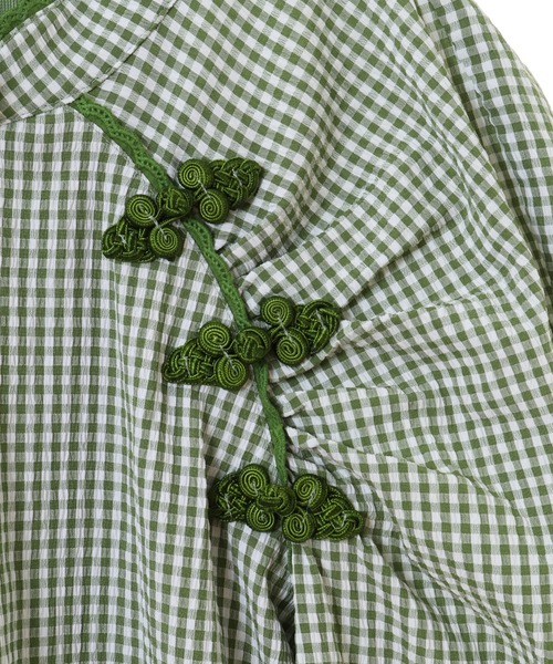 Candy Stripper（キャンディストリッパー）の「GINGHAM CHINA ワンピース（ワンピース・レディース・ブラック/レッド/グリーン・2）」の16枚目の写真