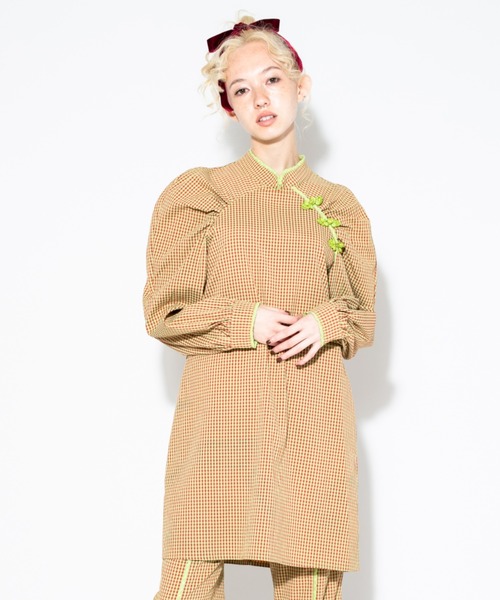 Candy Stripper（キャンディストリッパー）の「GINGHAM CHINA ワンピース（ワンピース・レディース・ブラック/レッド/グリーン・2）」の20枚目の写真