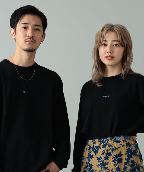 BEAMS(ビームス)の「BEAMS / ミニロゴ ロングスリーブ Tシャツ(Tシャツ/カットソー・メンズ・ホワイト/ブラック/ベージュ・SMALL/MEDIUM/LARGE/X-LARGE)」の12枚目の写真