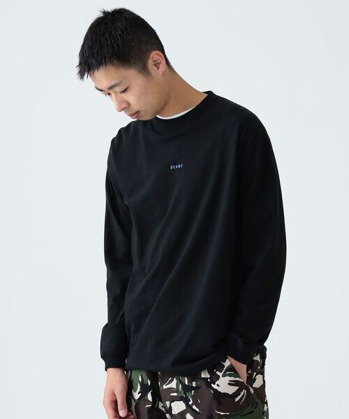 BEAMS(ビームス)の「BEAMS / ミニロゴ ロングスリーブ Tシャツ(Tシャツ/カットソー・メンズ・ホワイト/ブラック/ベージュ・SMALL/MEDIUM/LARGE/X-LARGE)」の21枚目の写真