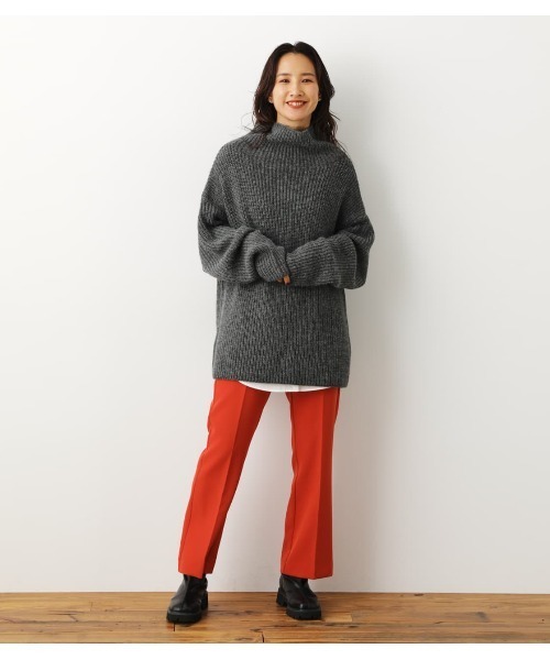 RODEO CROWNS WIDE BOWL（ロデオクラウンズワイドボウル）の「レイヤードハイネックニットトップス（ニット/セーター・レディース・ブラック/ベージュ/サックスブルー・FREE）」の7枚目の写真