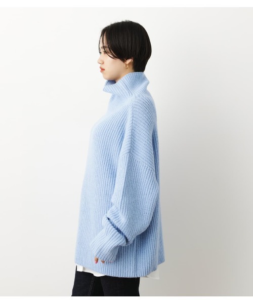 RODEO CROWNS WIDE BOWL（ロデオクラウンズワイドボウル）の「レイヤードハイネックニットトップス（ニット/セーター・レディース・ブラック/ベージュ/サックスブルー・FREE）」の20枚目の写真