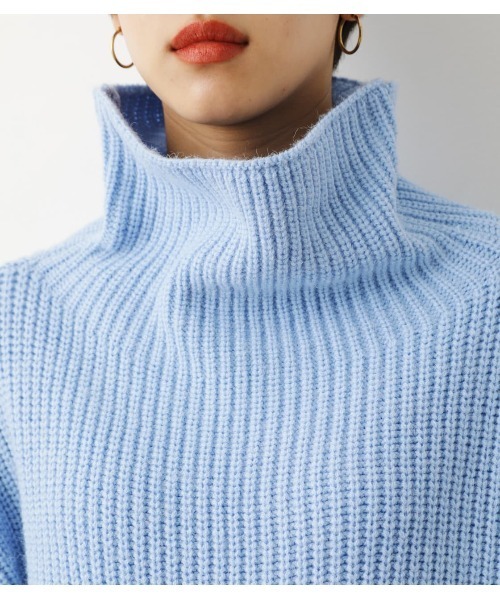 RODEO CROWNS WIDE BOWL（ロデオクラウンズワイドボウル）の「レイヤードハイネックニットトップス（ニット/セーター・レディース・ブラック/ベージュ/サックスブルー・FREE）」の22枚目の写真