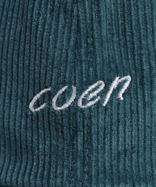 coen(コーエン)の「コーデュロイロゴ刺繍キャップ(キャップ・メンズ・ブラック/ダークグリーン/ダークグレー・FREE)」の10枚目の写真