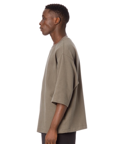 Sandinista（サンディニスタ）の「Double Knit H-S Tee / ダブルニット５分袖丈Tシャツ（Tシャツ/カットソー・メンズ・チャコールグレー/ブラック/ネイビー/ネイビー系・SMALL/MEDIUM/LARGE）」の5枚目の写真