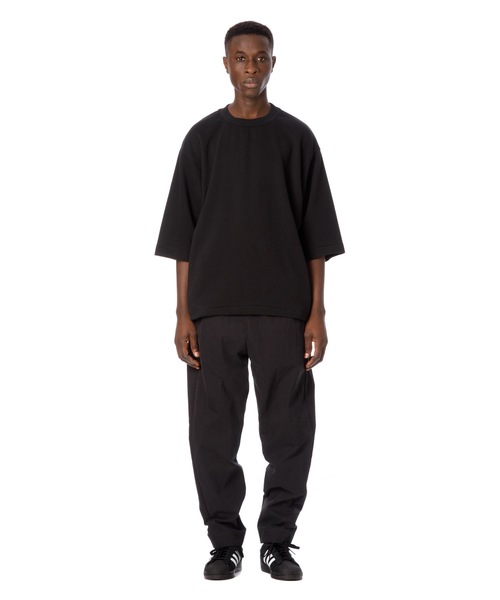 Sandinista（サンディニスタ）の「Double Knit H-S Tee / ダブルニット５分袖丈Tシャツ（Tシャツ/カットソー・メンズ・チャコールグレー/ブラック/ネイビー/ネイビー系・SMALL/MEDIUM/LARGE）」の8枚目の写真