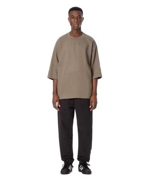 Sandinista（サンディニスタ）の「Double Knit H-S Tee / ダブルニット５分袖丈Tシャツ（Tシャツ/カットソー・メンズ・チャコールグレー/ブラック/ネイビー/ネイビー系・SMALL/MEDIUM/LARGE）」の9枚目の写真