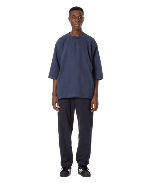 Sandinista（サンディニスタ）の「Double Knit H-S Tee / ダブルニット５分袖丈Tシャツ（Tシャツ/カットソー・メンズ・チャコールグレー/ブラック/ネイビー/ネイビー系・SMALL/MEDIUM/LARGE）」の10枚目の写真