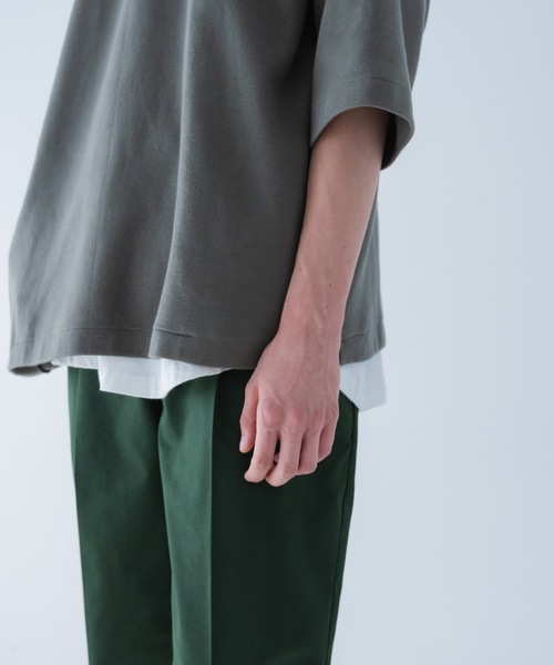 Sandinista（サンディニスタ）の「Double Knit H-S Tee / ダブルニット５分袖丈Tシャツ（Tシャツ/カットソー・メンズ・チャコールグレー/ブラック/ネイビー/ネイビー系・SMALL/MEDIUM/LARGE）」の20枚目の写真