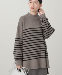 AMERICAN HOLIC | 前後差ボーダーニットプルオーバー(ニット/セーター)