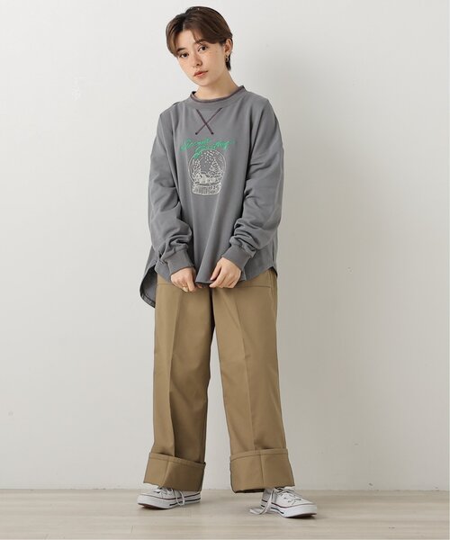 DOUBLE NAME（ダブルネーム）の「UNIVERSAL OVERALL×DOUBLE NAME異素材ワイドパンツ（その他パンツ・レディース・ベージュ/キナリ/ネイビー系・FREE）」の6枚目の写真