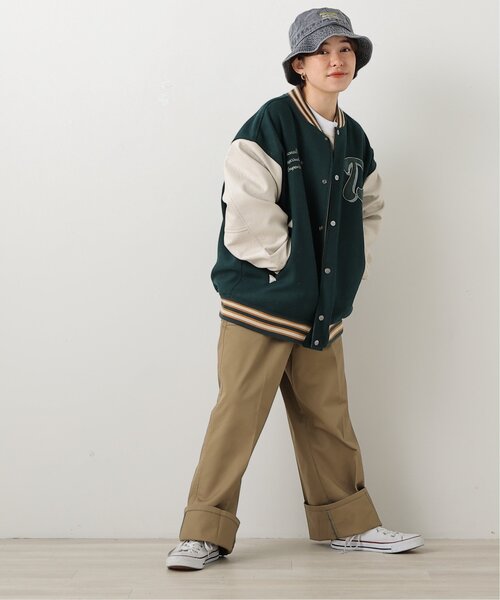 DOUBLE NAME（ダブルネーム）の「UNIVERSAL OVERALL×DOUBLE NAME異素材ワイドパンツ（その他パンツ・レディース・ベージュ/キナリ/ネイビー系・FREE）」の7枚目の写真