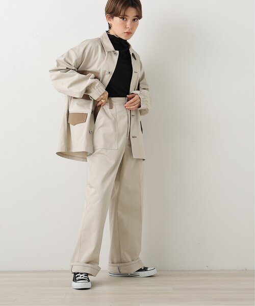 DOUBLE NAME（ダブルネーム）の「UNIVERSAL OVERALL×DOUBLE NAME異素材ワイドパンツ（その他パンツ・レディース・ベージュ/キナリ/ネイビー系・FREE）」の13枚目の写真