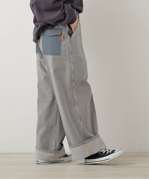 DOUBLE NAME（ダブルネーム）の「UNIVERSAL OVERALL×DOUBLE NAME異素材ワイドパンツ（その他パンツ・レディース・ベージュ/キナリ/ネイビー系・FREE）」の16枚目の写真