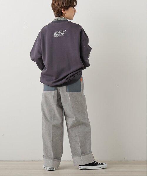 DOUBLE NAME（ダブルネーム）の「UNIVERSAL OVERALL×DOUBLE NAME異素材ワイドパンツ（その他パンツ・レディース・ベージュ/キナリ/ネイビー系・FREE）」の18枚目の写真