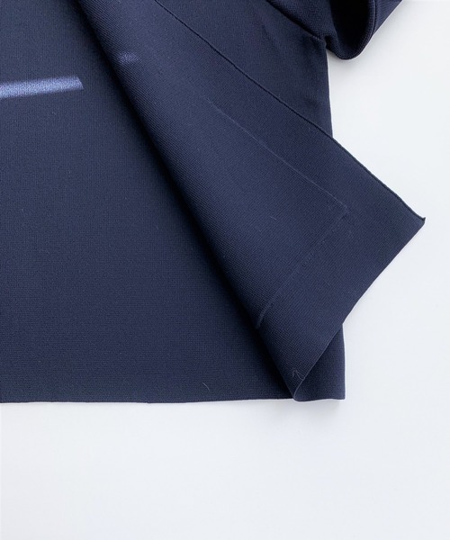 Q(キュー)の「ミラノリブダンボールカーデ(カーディガン/ボレロ・レディース・アイボリー/ネイビー・MEDIUM)」の6枚目の写真