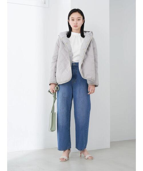 earth music&ecology(アースミュージックアンドエコロジー)の「キルティング&ボアリバーシブルフードコート*(MA-1・レディース・ブラック/ライトグレー/カーキ・L/M)」の15枚目の写真