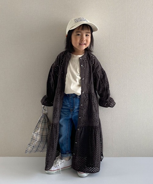 CIAOPANIC TYPY（チャオパニックティピー）の「【KIDS】indiaカットワークレースワンピース（ワンピース・キッズ・チャコールグレー/グリーン/グレー系その他・SMALL/MEDIUM/LARGE/X-LARGE/XX-LARGE）」の17枚目の写真
