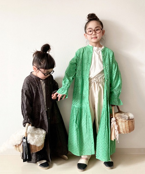 CIAOPANIC TYPY（チャオパニックティピー）の「【KIDS】indiaカットワークレースワンピース（ワンピース・キッズ・チャコールグレー/グリーン/グレー系その他・SMALL/MEDIUM/LARGE/X-LARGE/XX-LARGE）」の12枚目の写真