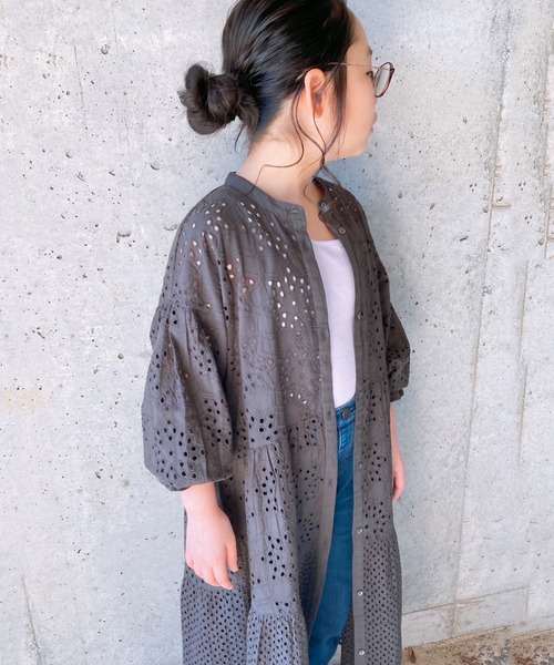 CIAOPANIC TYPY（チャオパニックティピー）の「【KIDS】indiaカットワークレースワンピース（ワンピース・キッズ・チャコールグレー/グリーン/グレー系その他・SMALL/MEDIUM/LARGE/X-LARGE/XX-LARGE）」の19枚目の写真