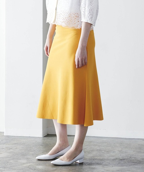 マリリンムーンミラノリブブラックニットスカート