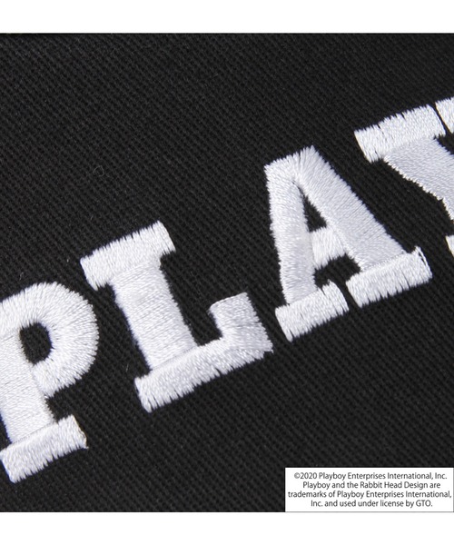 PLAYBOY（プレイボーイ）の「PLAYBOY プレイボーイ ツイルメッシュキャップ 大きいサイズ 64cm（キャップ・メンズ・ブラック×ホワイト・4L）」の3枚目の写真