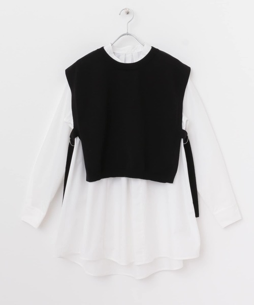 URBAN RESEARCH Sonny Label（アーバンリサーチサニーレーベル）の「『一部WEB限定カラー』ニットベストxフレアシャツレイヤーSET2（シャツ/ブラウス・レディース・ブラック/ライトグレー/ネイビー/チャコールグレー・FREE）」の15枚目の写真