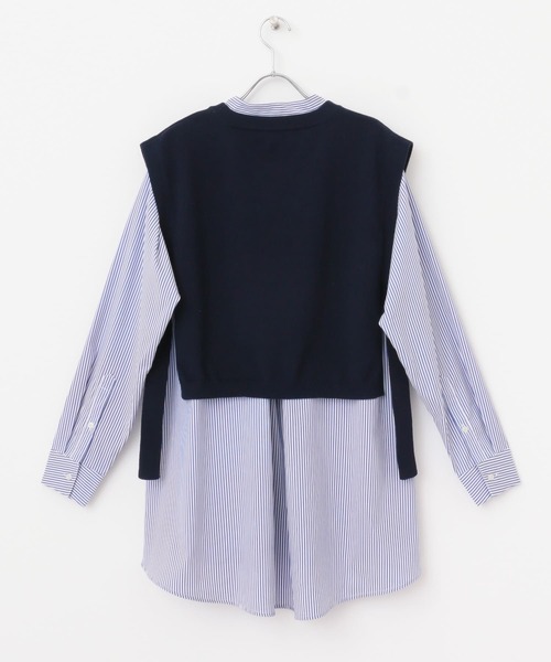 URBAN RESEARCH Sonny Label（アーバンリサーチサニーレーベル）の「『一部WEB限定カラー』ニットベストxフレアシャツレイヤーSET2（シャツ/ブラウス・レディース・ブラック/ライトグレー/ネイビー/チャコールグレー・FREE）」の19枚目の写真