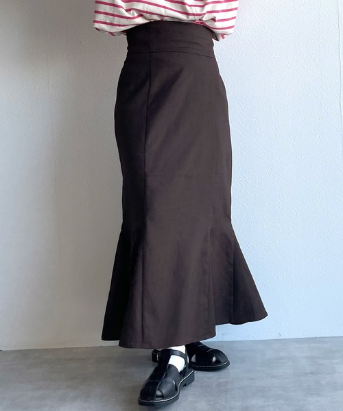 w closet（ダブルクローゼット）の「ハイウエストマーメイドスカート（スカート・レディース・ライトベージュ/ライム/スミクロ・FREE）」の20枚目の写真