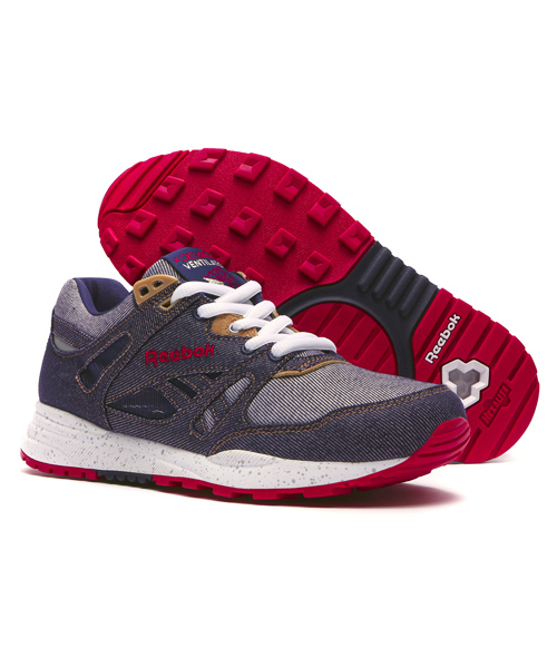 Reebok（リーボック）の「【non-no5月号掲載】X-girl×REEBOK VENTILATOR（スニーカー・レディース・インディゴブルー・25cm/24.5cm/23cm/27cm/23.5cm/26.5cm/24cm/28cm/27.5cm）」の2枚目の写真