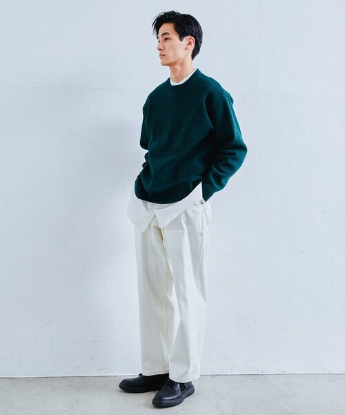 THE SHOP TK （ザ ショップ ティーケー ）の「◆スウェットライクニットプルオーバー（ニット/セーター・メンズ・ベージュ/ネイビー/グレー/レッド系1/ダークグリーン・04/03/02）」の11枚目の写真