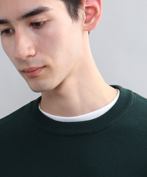 THE SHOP TK （ザ ショップ ティーケー ）の「◆スウェットライクニットプルオーバー（ニット/セーター・メンズ・ベージュ/ネイビー/グレー/レッド系1/ダークグリーン・04/03/02）」の15枚目の写真