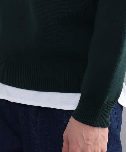 THE SHOP TK （ザ ショップ ティーケー ）の「◆スウェットライクニットプルオーバー（ニット/セーター・メンズ・ベージュ/ネイビー/グレー/レッド系1/ダークグリーン・04/03/02）」の9枚目の写真