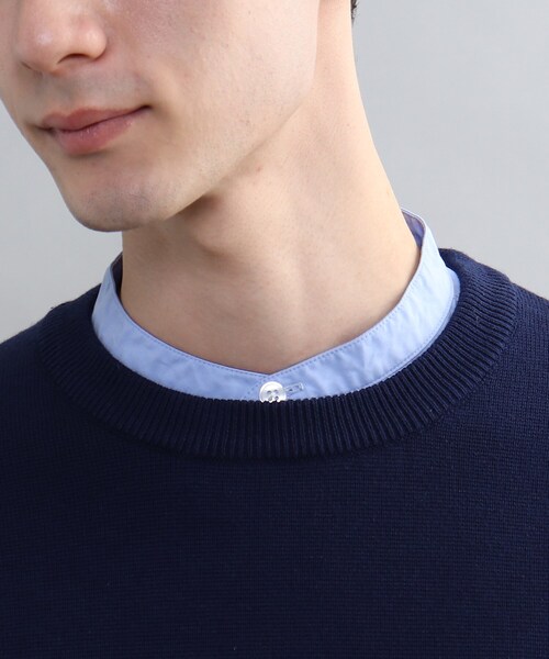 THE SHOP TK （ザ ショップ ティーケー ）の「◆スウェットライクニットプルオーバー（ニット/セーター・メンズ・ベージュ/ネイビー/グレー/レッド系1/ダークグリーン・04/03/02）」の18枚目の写真