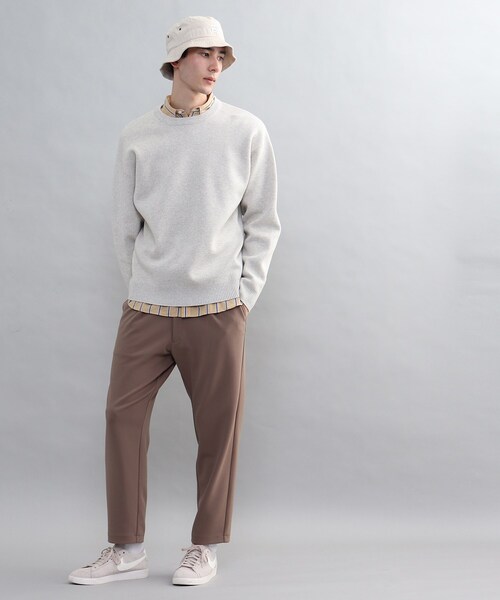 THE SHOP TK （ザ ショップ ティーケー ）の「◆スウェットライクニットプルオーバー（ニット/セーター・メンズ・ベージュ/ネイビー/グレー/レッド系1/ダークグリーン・04/03/02）」の16枚目の写真