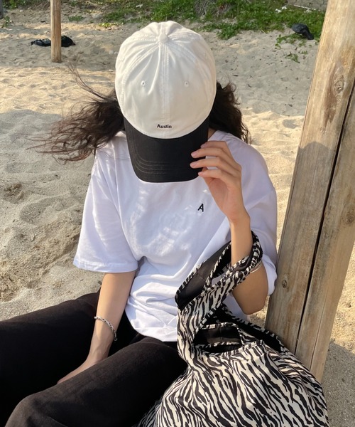 MANGROVE(マングローブ)の「ロゴツートーンキャップ(キャップ・レディース・ホワイト/ブラック/ベージュ/ネイビー/レッド/ピンク/ブルー・FREE)」の15枚目の写真