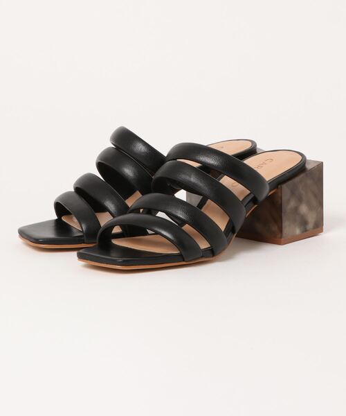 CARRANO（カラーノ）の「【CARRANO】スクエアヒールミュールサンダル(622003)（サンダル・レディース・ブラック/カーキ/オフホワイト・35/36/39/38/37）」の3枚目の写真