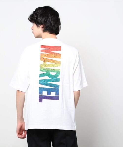 MARVEL(マーベル)の「マーベル MARVEL ヘビーウェイトBIGTシャツ(Tシャツ/カットソー・メンズ・ホワイト/ブラック・LL/M/L/S)」の4枚目の写真