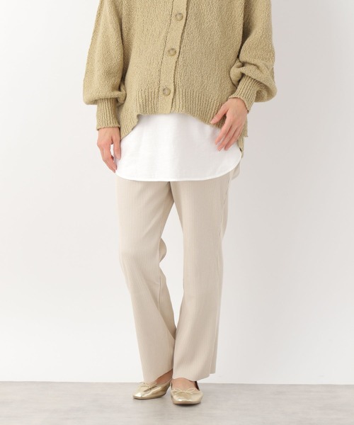 LEPSIM(レプシィム)の「【セルフカットOK】マタニティ/セルフカットリブパンツ 258080(マタニティウェア/グッズ・レディース・ブラック/ライトグリーン/アイボリー/パープル・FREE)」の2枚目の写真