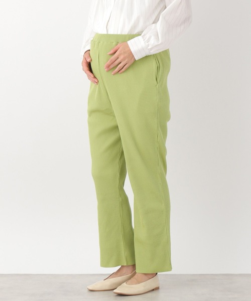 LEPSIM(レプシィム)の「【セルフカットOK】マタニティ/セルフカットリブパンツ 258080(マタニティウェア/グッズ・レディース・ブラック/ライトグリーン/アイボリー/パープル・FREE)」の7枚目の写真