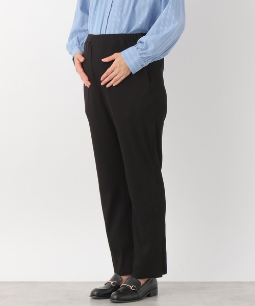 LEPSIM(レプシィム)の「【セルフカットOK】マタニティ/セルフカットリブパンツ 258080(マタニティウェア/グッズ・レディース・ブラック/ライトグリーン/アイボリー/パープル・FREE)」の11枚目の写真