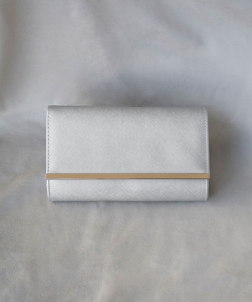 girl（ガール）の「スクエアフォルムクラッチパーティーバッグ 結婚式 パーティー お呼ばれ オケージョン（クラッチバッグ・レディース・ブラック/ベージュ/シルバー/ゴールド・FREE）」の4枚目の写真