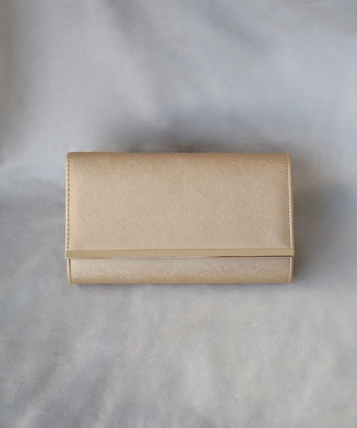 girl（ガール）の「スクエアフォルムクラッチパーティーバッグ 結婚式 パーティー お呼ばれ オケージョン（クラッチバッグ・レディース・ブラック/ベージュ/シルバー/ゴールド・FREE）」の6枚目の写真