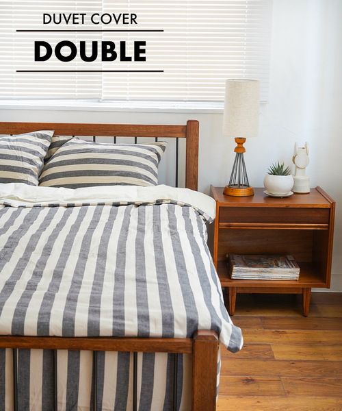 セール】ふとんカバー ストライプ ダブル DUVET COVER D（寝具
