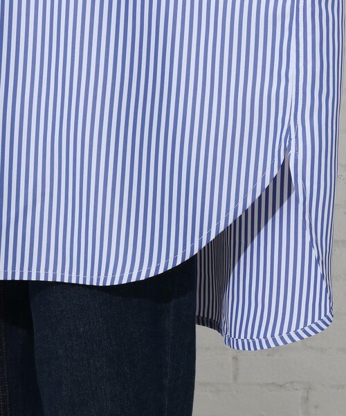 Cutie Blonde（キューティーブロンド）の「◆バンドカラーチュニックシャツワンピース（ワンピース・レディース・オフホワイト/ライトグリーン/ブルー系2・00）」の11枚目の写真