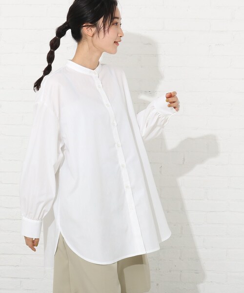 Cutie Blonde（キューティーブロンド）の「◆バンドカラーチュニックシャツワンピース（ワンピース・レディース・オフホワイト/ライトグリーン/ブルー系2・00）」の20枚目の写真